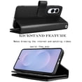 thumbnail image 3 of Galaxy S25 Edge Case,for Samsung Galaxy S25 Edge 6.7" Wallet Phone Case,Takfox PU Leather Magnetic Detachable Card Holders Shockproof Kickstand Protective [Flip Folio Cover] Black, 3 of 9