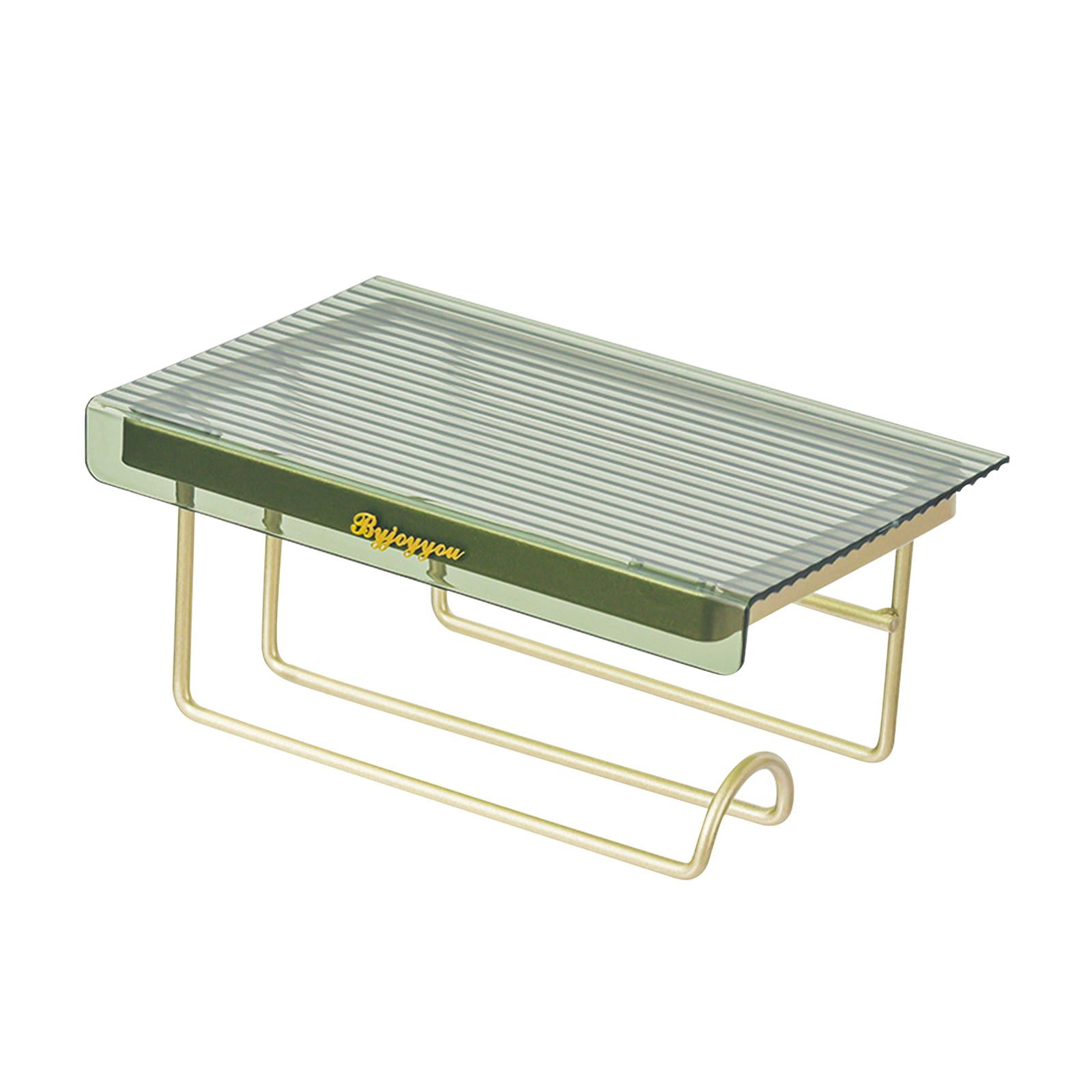 Punch Free Tissue Paper Shelf with Tray, Toilet Roll Dispenser Tissue