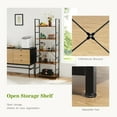 thumbnail image 4 of GIANNA 5-Shelf Wood and Metal Storage Shelf with Adjustable Feet, Waterproof & Scratch-Resistant, Rustic Brown, 4 of 5