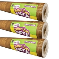 Teacher Created Resources Fun Size Better Than Paper Bulletin Board Roll, 18" x 12', Classic Wood, Pack of 3