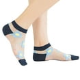 thumbnail image 5 of BQBQERT 5 Pairs Women Glass Fiber Short Socks Japanese Sweet Flower Transparent Mesh Ultra-Thin Invisible Hosiery Random, 5 of 11