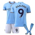 thumbnail image 1 of 24 (130-140 CM) Haaland # 9 Jersey Manchester City Fc 22/23 Nueva temporada Hombres # 39; s Camisetas de fútbol Jersey Set para niños Jóvenes esquí esquí Gafas de esquí, 1 of 3