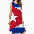 thumbnail image 2 of Cuba Flag Dress Loose Women'S Dress Beach Dresses With Pockets Dresses For Womens, 2 of 4