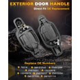 thumbnail image 3 of HUGFEGWE Outer Door Handle Set (Pair), Compatible with 2004-2012 Chevy Colorado, GMC Canyon, Isuzu, Exterior Front or Rear Right Passenger & Front Left Driver, with Key Hole, OE# 79316, CJ25311-13462, 3 of 7