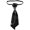 Black, variant on Pre-Tied Crystal Pendant Necktie with Metal Chain, Elegant Decorative Neck Tie for Wedding Graduation