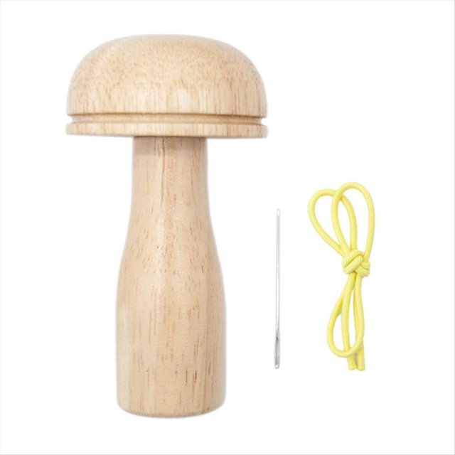 Kits de Hongos para Zurcir, Herramienta de Madera con Manejar Fuerte y Curvatura Gradual para Hilos de Coser, , Suéteres
