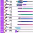 thumbnail image 5 of Juego de brocas para uñas 10 en 1, kit de taladro eléctrico para uñas, limas de carburo de tungsteno de 3/32", juego de manicura y pedicura para uso en salón doméstico, 5 of 5