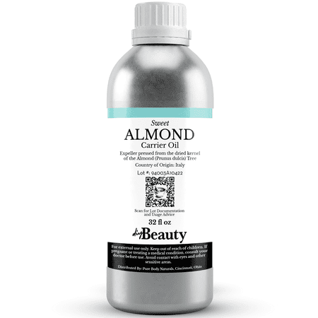 Bulk Sweet Almond Oil - Cold Pressed 100% Pure Prunus Dulcis Oil - 32 fl oz by DIYBeauty
