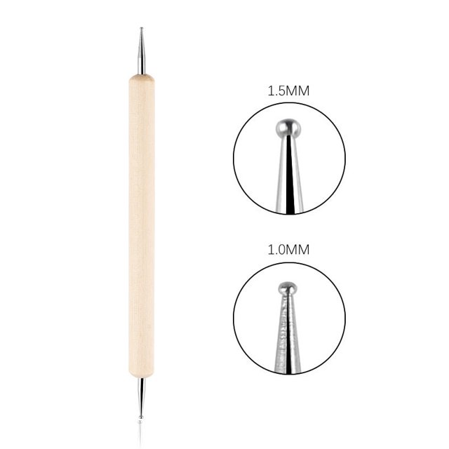 Pluma punteadora para decoración de uñas, pluma con gancho de varilla en espiral, herramientas de manicura DIY para dibujar, pintar, mármol