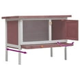thumbnail image 5 of vidaXL Rabbit Hutch Brown Solid pine wood One size Rabbit Hutch, 5 of 8