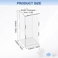 thumbnail image 3 of Caja de exhibición de acrílico de 1 paquete, 3.9x3.9x9.8 pulgadas/10x10x25cm Caja de exhibición clara de acrílico con base de madera negra [Blanco, Transparente], 3 of 6