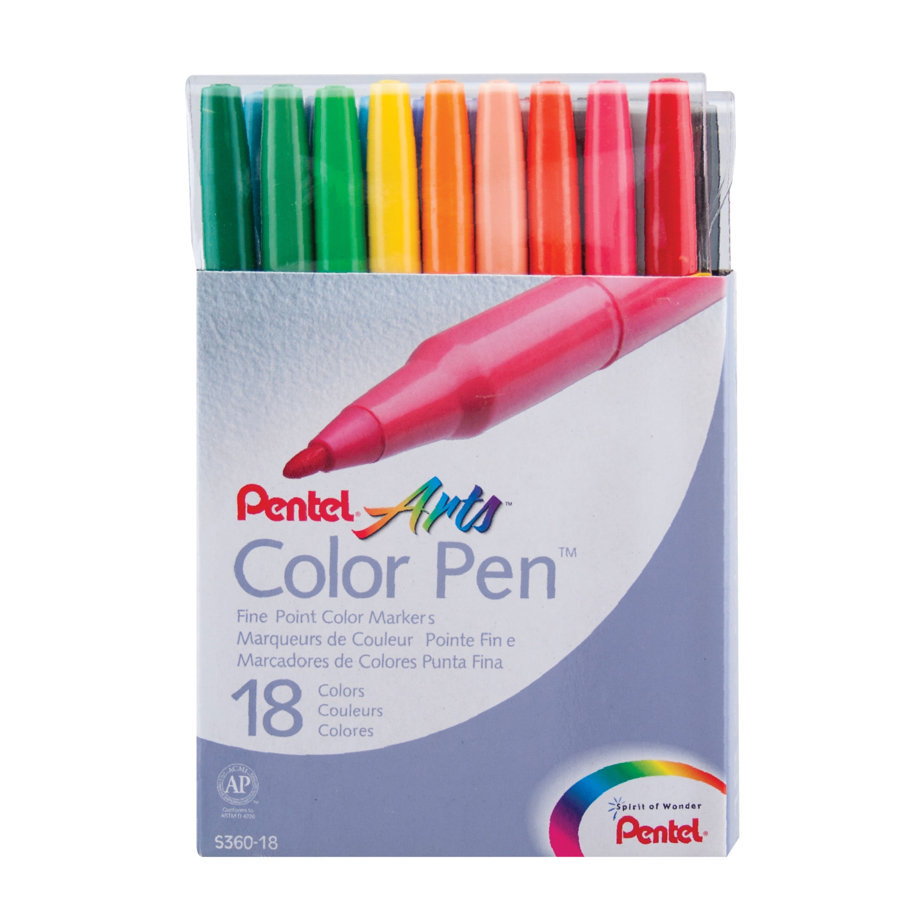 Pentel Color Pen Set, 18-Colors