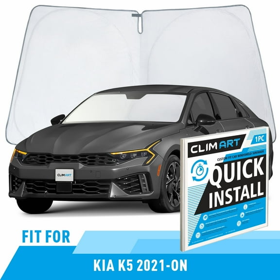 CLIM ART Windshield Sun Shade for Kia K-5 2021-2026, Custom-Fit Foldable Car Sunshade, Vehicle Sun Protector, Front Auto Windshield Cover, Car accessories - WS2004