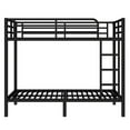 thumbnail image 4 of Bellemave Metal Bunk Beds Full over Full Size Bunk Bed for Adults, Teens,  Heavy Duty Bunk Bed Frame with Ladder and Full-Length Guardrails, No Box Spring Needed, Black, 4 of 8