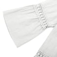 thumbnail image 6 of Womens Cotton Linen Shirts 3/4 Sleeve,lace Trim Lace Trim Blouse Lightweight Linen Blouses for Women Fashion Clothing Outfits Womens Gauze Tops Loose Fit Soft Tunic Blouses,White,M, 6 of 8