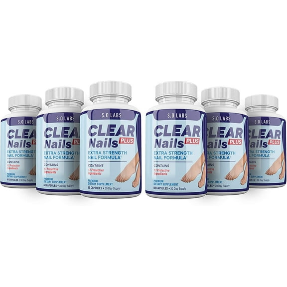 Clear Nails Plus - Antifungal Probiotic Pills - 360 Capsules - Supplement (6 Month Supply)
