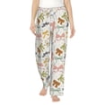 thumbnail image 2 of Picia Colorful Bow Knots1 Womens Soft Woven Cotton Elastic Waistband Sleep Pajama Pant Lounge Sleep Pant With Pockets And Drawstring-Small, 2 of 9