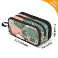 thumbnail image 4 of FORMRS Pencil Case with 3 Compartments Zipper Pouch, Elementary School Level and up, Pink and White Cat, 4 of 8