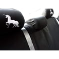 thumbnail image 3 of Yupbizauto New Black Flat Cloth Universal Fit Car Seat Covers with Embroidery Logo Headrest Covers Support 60/40 Split Seats (Unicorn), 3 of 5