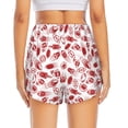 thumbnail image 2 of Lsque Red Football Printed Women's Running Shorts with Liner Pockets,Elastic Quick Dry Workout Athletic Gym Yoga Shorts,Womens High Waist Shorts-Small, 2 of 9