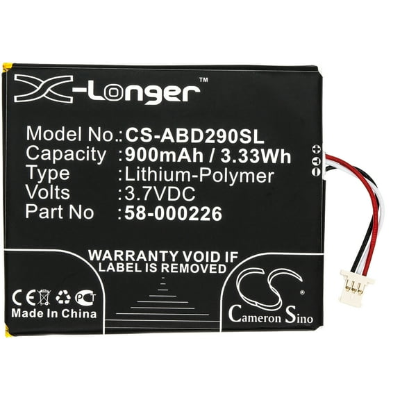900mAh 26S1019 58-000226 Battery for AMAZON Kindle 10th J9G29R B07DLPWYB7 53-014490 Kindle Basic 10th Gen Kindle Touch 2019