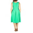 thumbnail image 2 of 24/7 Comfort Apparel Women's Plus Size Sleeveless Midi Fit and Flare Pocket Dress, 2 of 4