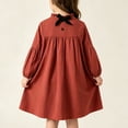 thumbnail image 3 of Krayuyo Girls Fall Dresses Ruffled Crew Neck Long Sleeve Casual Dresses Little Girls A-Line Dresses 2-10 Years, 3 of 9