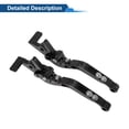 thumbnail image 6 of Unique Bargains Short Brake Clutch Levers for APRILIA SHIVER 900 2017-2020 6 Position Adjustable Motorcycle Handlebar Brake Lever T6 6061 Aluminum Alloy Black 1 Set, 6 of 7