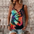 thumbnail image 2 of Birdeem Womens Printed and Painted V-Neck Open Sleeveless Floral Print Top, 2 of 8