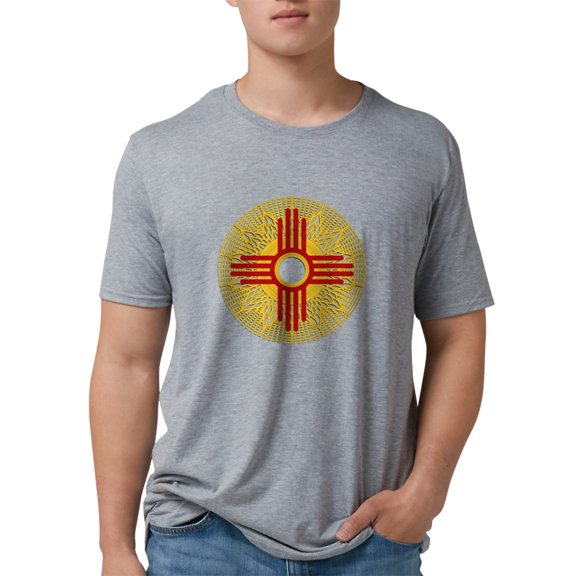 CafePress - SUNBURST ZIA Men's Deluxe T Shirt - Mens Tri-blend T-Shirt