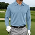 thumbnail image 6 of LWavelet Long Sleeve Polo Shirts for Men Casual Button Dress Knit Golf Shirt Classic Business Office Collared Shirts, 6 of 6