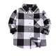 thumbnail image 1 of Gibobby Blusa Casual Para Niños Chaqueta de franela para niños pequeños, a rayas a cuadros, de manga larga, con solapa y botones, para bebés, niños y niñas, camisa, abrigo, pr(Blanco, 4-5 Años), 1 of 3