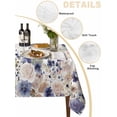 thumbnail image 2 of Purple Spring Floral Table Cloth, Waterproof Tablecloth for Rectangle Tables, Elegant Pastoral Flowers Watercolor Reusable Washable Fabric Table Cover for Restaurant Kitchen Dining Tables 60"x84", 2 of 9