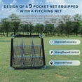 thumbnail image 3 of Ourlova Baseball Rebounder Net with 12 Adjustable Angles & 9 Pocket Nets – Multi-Sport Bounce Back Net for Soccer, Baseball & Basketball Practice, Portable Baseball Pitching Net, 3 of 7