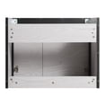thumbnail image 5 of Fine Fixtures Oakville 30 in. W x 18 in. D x 33 in. H Wall Mounted Bathroom Vanity in Mild Grey Oak with White Ceramic Sink - Black hardware, 5 of 8