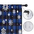 thumbnail image 4 of Blackout Kids Curtains,Blue Christmas Snowflake Pattern Childrens Insulated Curtains Set Of 2,Bedroom Essentials,Toddler Room Decor 42"x54", 4 of 5
