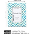 thumbnail image 2 of Handicrafts Home 4x6 Picture Frames Photo Frame Chevron Herringbone Vintage Wooden (Turq), 2 of 7