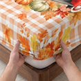 thumbnail image 3 of Twin Sze Fitted Sheet Set - Red Truck Fall 2 Piece Bedding Sets 16" Deep Pocket Fitted Sheet with 1 Pillowcase, Thanksgiving Pumpkins Maple Leaves Checkered Brushed Microfiber Hotel Luxury Bed Sheets, 3 of 9