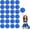 Mixed Blue, variant on 24 Pcs Cheerleading poms,pom poms Cheerleading with Finger Holes Metallic Foil Cheer Pom Pomsfor Dance, Matches, Team Spirit Sports (Mixed Blue)