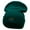 Dk Green, variant on Paper Boat Embroidered 12 Inch Long Knitted Beanie - Black OSFM