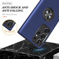 thumbnail image 3 of Compatible with Galaxy S23 Ultra Case with Ring Stand 360° Rotate Magnetic Kickstand Phone Case Fashion Slim Soft TPU Shockproof Bumper Camera Protection Case for Galaxy S23 Ultra, Blue, 3 of 14