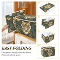 thumbnail image 4 of 16.5x12.6x11.8in Foldable Flip-Top Storage Bin, Dustproof Magic Tape Closure, Ideal for Home & Toy Organization，Tiger, 4 of 7