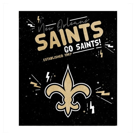 Logo Brands New Orleans Saints 60" x 70" Plush Throw Blanket