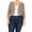 Camel, variant on Women's Plus Size Long Sleeves Lightweight Open Solid Sweater Bolero Cardigan S-3XL