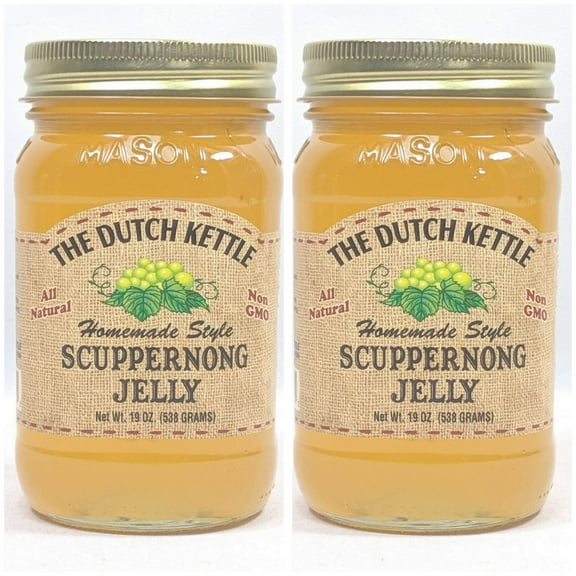 The Dutch Kettle Amish Homemade Style Scuppernong Jelly 2 - 19 oz Reusable Jars