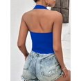 thumbnail image 4 of Ekouaer Women Halter Top Backless Scroop Neck Slim Stretchy Ribbed Knit Camisole Crop Tops, 4 of 6