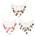 thumbnail image 6 of Ranliy Macrame Wall Hanging,Leaves Woven Tapestry, Feather Handmade Tassels Boho Wall Decor,Leaves Art Decorations for Nursery Bedroom Living Room Apartment Home Backdrop, Pink, 6 of 6