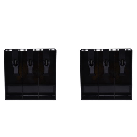 2X Money Cash Coin Register Insert Tray Replacement Cashier Drawer Storage Register Tray Box Classify Store Black