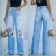 thumbnail image 2 of Pantalones Vaqueros de Longitud Completa Para Mujer, Pantalones Vaqueros Informales de Moda de Color Sólido, Pantalones Vaqueros de Bolsillo Para Mujer Odeerbi ODB-4, 2 of 9