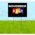thumbnail image 1 of November Sale Tag (18" x 24") Yard Sign, Includes Metal Step Stake, 1 of 6